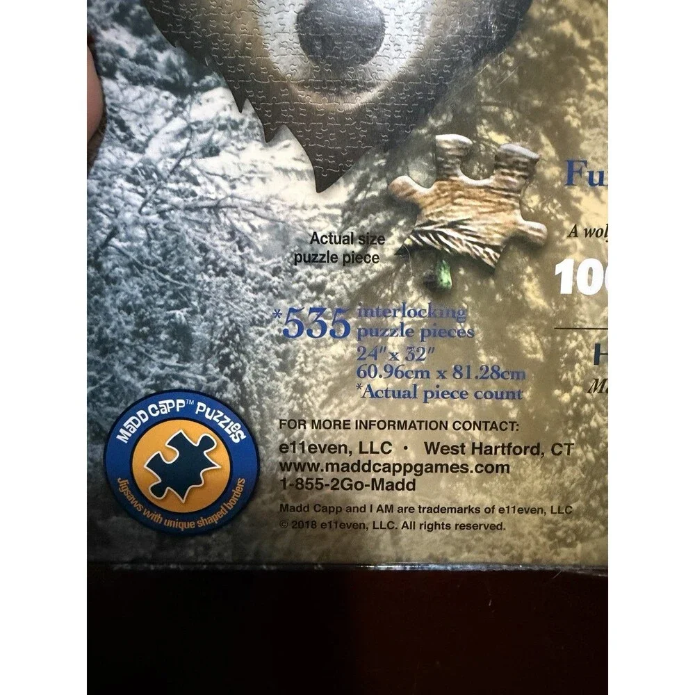 I Am Wolf Head-Shaped Jigsaw Puzzle - Complete 550 Pieces